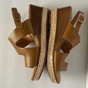 Brown‎ Wedge Shoe Size 7W